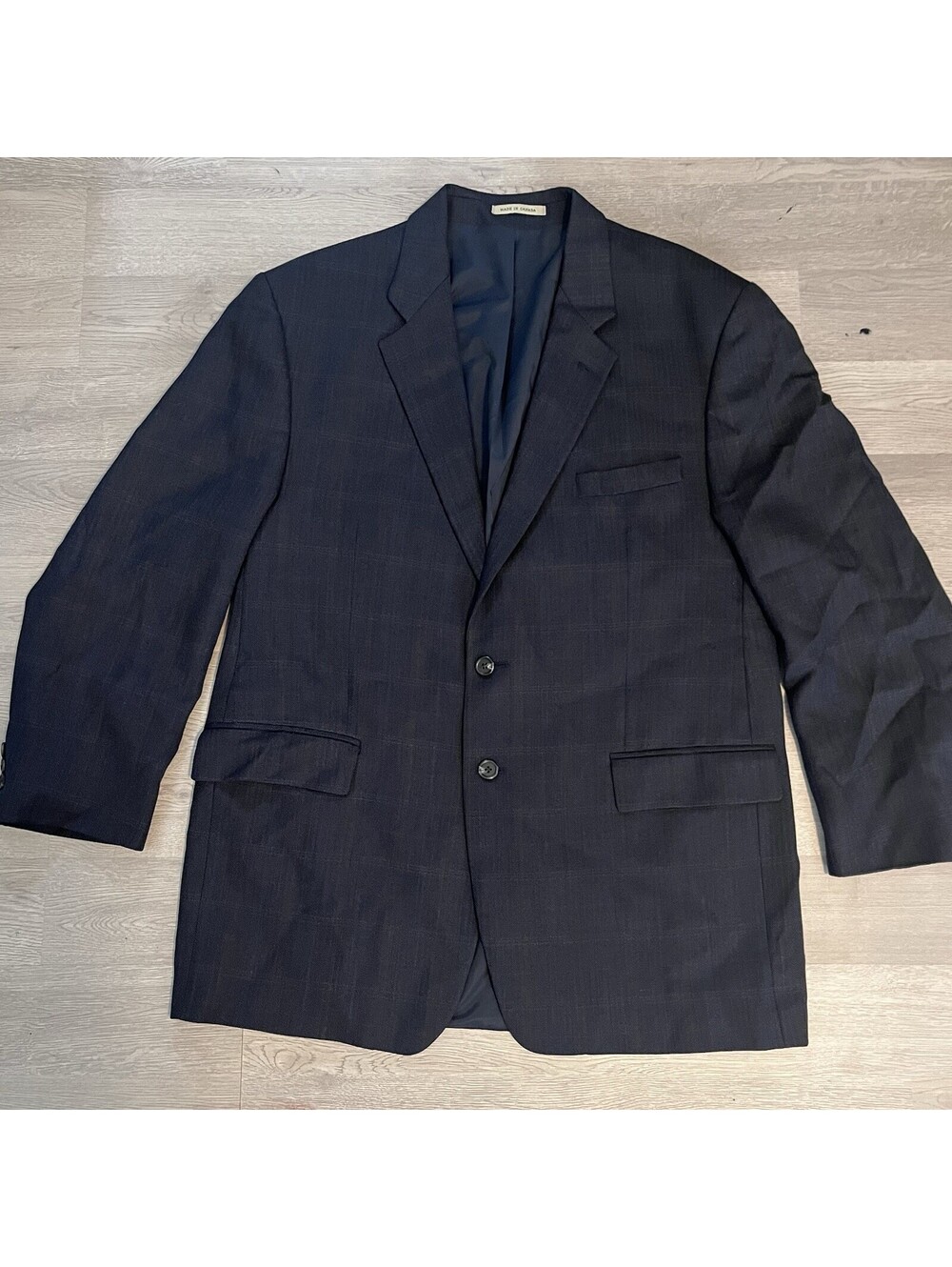 Lauren Ralph Lauren Men's Navy Wool Blend Two-Button Blazer Sport Coat 46R
